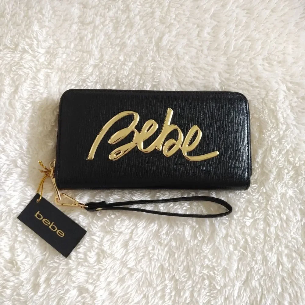bebe Gianna Black🖤 Wristlet Wallet - NWT
